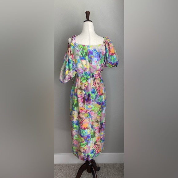 Plenty by Tracy Reese One-Shoulder Puff-Sleeve Dress Sz XS - Picture 9 of 16